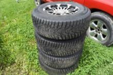 4 Hankook 265/70R17 Tires on 5 Lug Rims