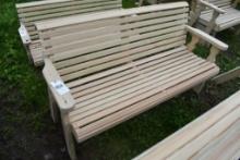 Amish Made 5' Roll Top Park Bench
