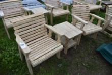 Amish Made 2 Chair and Table Patio Set