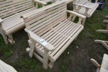 Amish Made 4' Roll Top Glider
