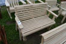 Amish Made 4' Roll Top Glider
