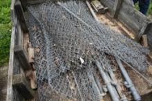 Group of Chain-link Fence and Poles