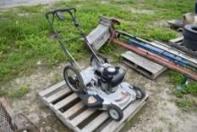 White Push Mower