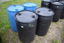 4 50Gal Plastic Barrels