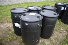 5 50Gal Plastic Barrels
