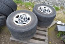 4- Dunlop 245/75R16 Tires on Chevy 6-Lug Rims