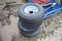 Set of 4 5.70-8 Tires on 5 Lug Rims