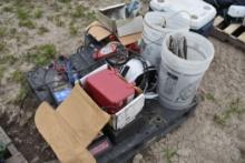 Pallet of Misc-Fence Charger, Fencing Supplies