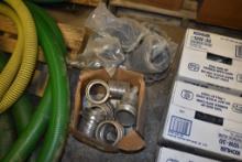 Box of 3" Pipe Couplers and Group of Misc Suction Pipe Stringers