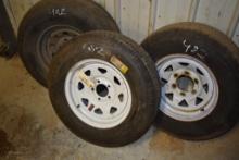 3 Trailer Tires on Rims