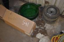 Oil Catch Pan, 3 Small Chains, 2 Small Implement Tires