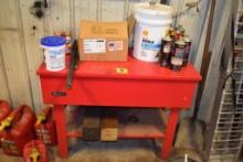 Homak Parts Cleaner with Contents on Top