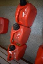 3  1.25 Gallon Gas Cans