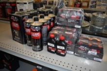 Large Group of Red Armor 2-Stroke Engine Oil Additive