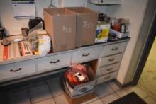 Large Group of Weedwacker Related Items, Chain Saw Items, Office Items