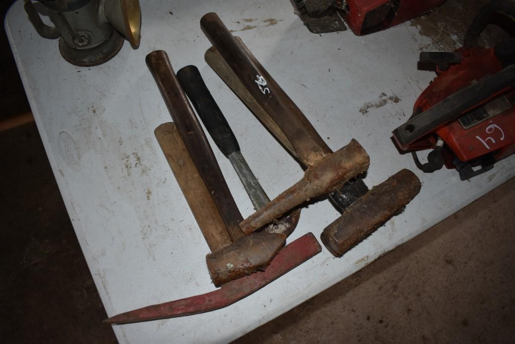 Group of Hammers and Pickaxe