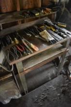 Steel Table with Tool Contents