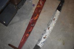 2 Hand painted Saws