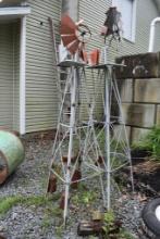 Two Outdoor Decorative Windmills