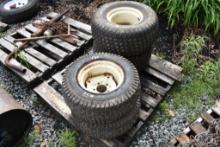 4 Lawn Tractor tires on 5 Lug Rims