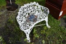 Cast iron Bench and Decorative Metal Fish