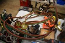 Torch Hose with Two Gauges and Torch Handle