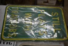 Still Plays with Tractors Metal Sign