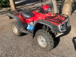 Red Honda Four Wheeler, Have Title, 166 Miles, 528 Hours