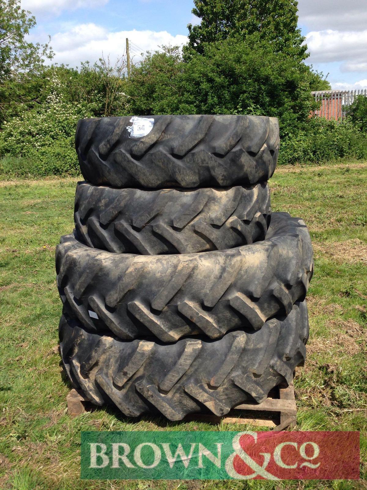 Set of 16.9 x 34, 13.6 x 24 tyres