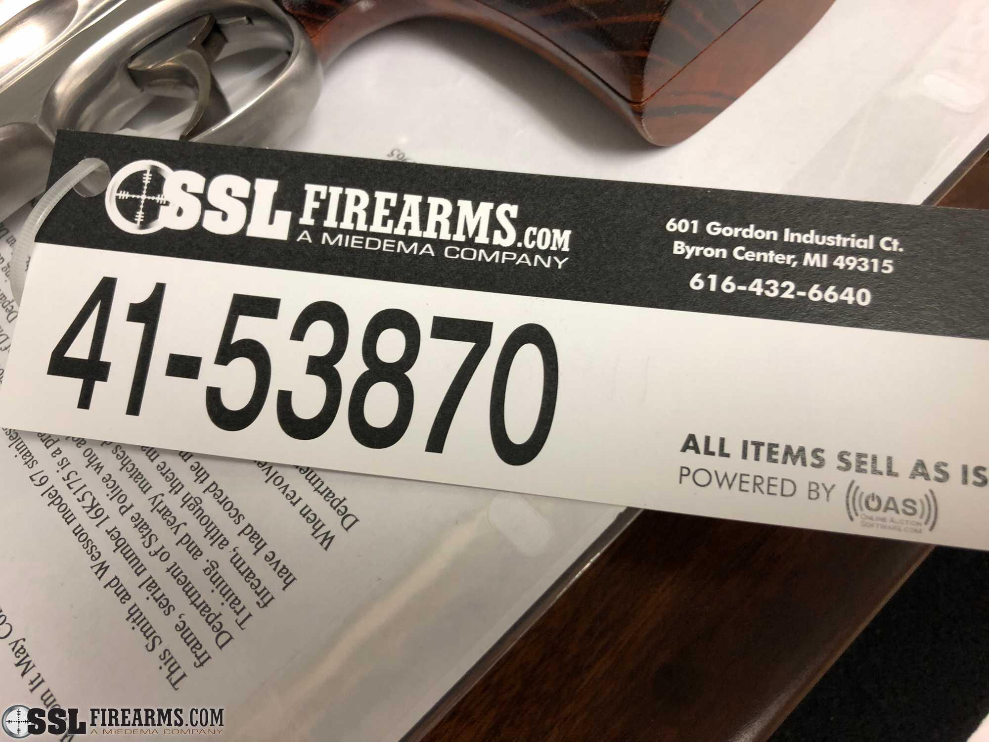 "Smith & Wesson Model 67 .38 S&W SPL Revolver ""Michigan State Poli