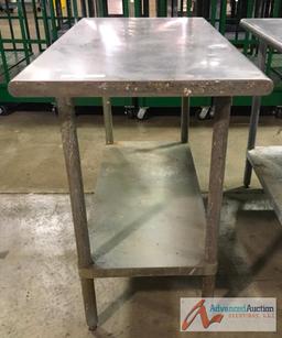 Stainless steel prep table