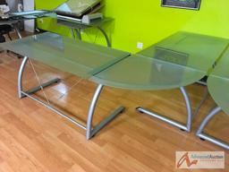 Glass Top 3 Peice Desk