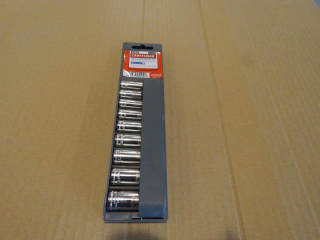 CRAFTSMAN 9PC DEEP SOCKET SET 1/4" METRIC NEW