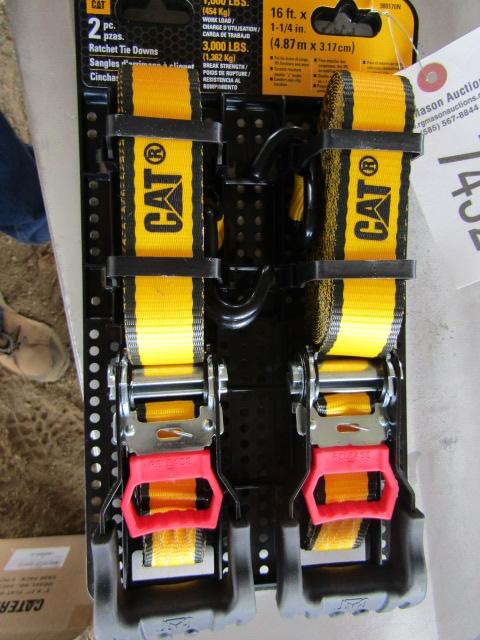 CAT 2PC 16FT X 1 1/2" RATCHET STRAPS