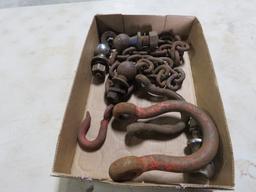 VARIOUS HOOKS AND CHAINS AND MORE