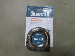 NEW ANVIL 25FT CHROME TAPE MEASURE