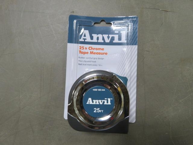NEW ANVIL 25FT CHROME TAPE MEASURE
