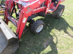 MASSEY FERGUSON GC2300 TRACTOR WITH MASSEY FERGUSON 2350 BUCKET LOADER