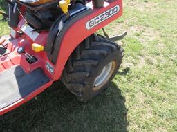 MASSEY FERGUSON GC2300 TRACTOR WITH MASSEY FERGUSON 2350 BUCKET LOADER
