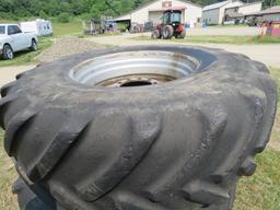 2 MICHELIN TRACTOR TIRES ON RIMS 6.50-38
