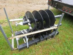 NEW JCT POST HOLE DIGGER SKIDSTEER ATTACHMENT WITH