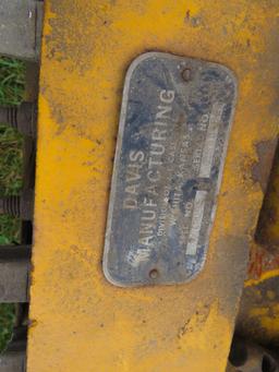 DAVIS MANUFACTORING 3PT HITCH BACKHOE ATTACHMENT