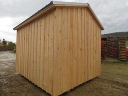 10X12 SHED WITH 8FT WALLS, LARGE SKID