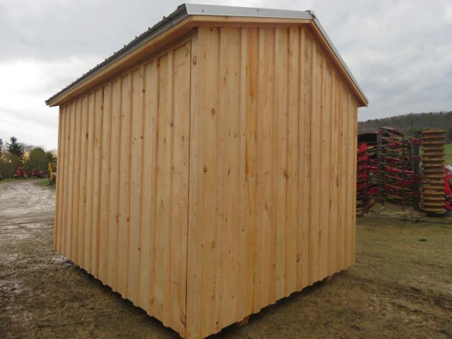 10X12 SHED WITH 8FT WALLS, LARGE SKID