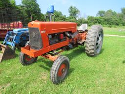 ALLIS CHALMERS D17 PULLING TRACTOR WITH WHEELY