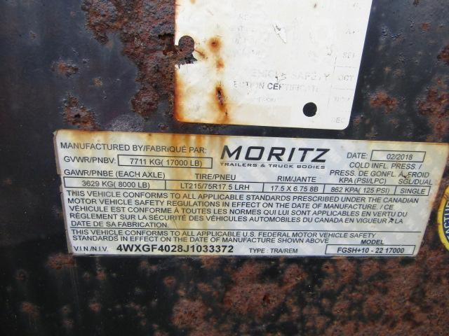 2018 MORITZ GOOSENECK 32FT HYDRAULIC DOVETAIL
