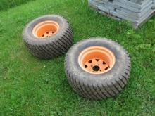 2 CRASS MASTER 26X12.00 TIRES ON 4 LUG RIMS