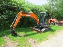 2022 DOOSAN DX35Z-7 EXCAVATOR WITH CAB HEAT AIR,