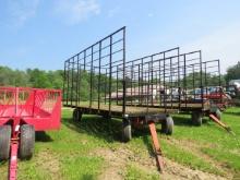 METAL RACK BALE WAGON ON KORY 6072 RUNNING GEAR