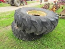 4 GENERAL TRACTOR TIRES 16.00-24 ON RIMS